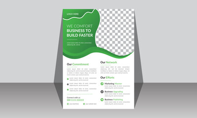 
Business flyer design. A4 flyer template, modern template, in green color, and modern design, perfect for creative professional business
Business Flyer Layout with Colorful Accents 2