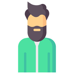 beard man bearder flat icon
