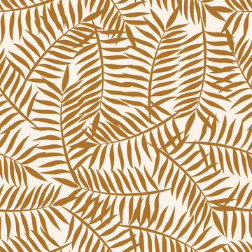 Beautifull tropical leaves branch seamless pattern design. Tropical leaves, monstera leaf seamless floral pattern background. Trendy brazilian illustration. Spring summer design for fashion, prints © Carrie