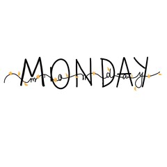 Creative Monday poster design with white background
