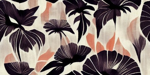 seamless pattern with leaves - 576663651