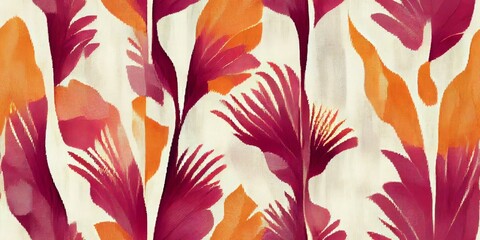 seamless pattern with leaves - 576663691