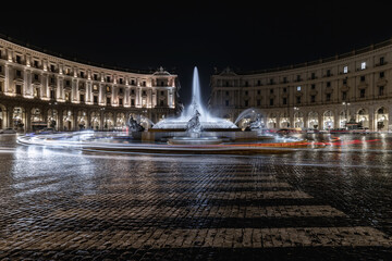 Fountain of the Naiads in Rome, Italy