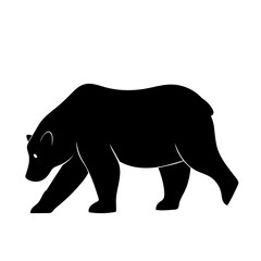 Ours debout qui marche pictogramme logo