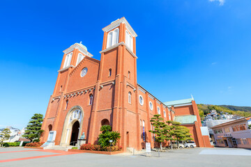 冬の浦上天主堂　長崎県長崎市　
Urakami Cathedral in winter. Nagasaki Prefecture,...