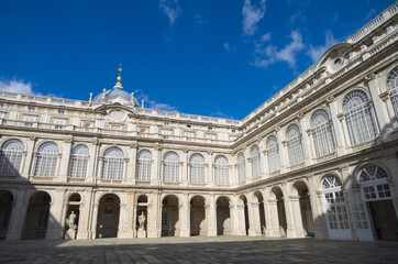 Fototapeta na wymiar exterior of Royal palace yard in Madrid, Spain 