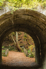 日本　大阪府箕面市にある箕面公園の登山口のトンネル