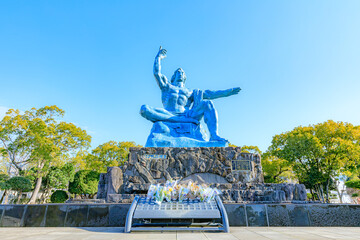 Fototapeta na wymiar 冬の長崎平和公園　長崎県長崎市　Nagasaki Peace Park in winter. Nagasaki Prefecture, Nagasaki city.
