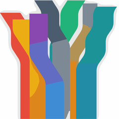 Colorful letter Y logo