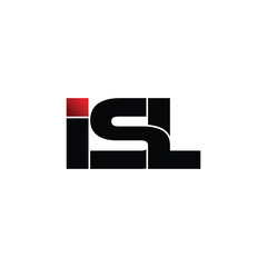 ISL letter monogram logo design vector