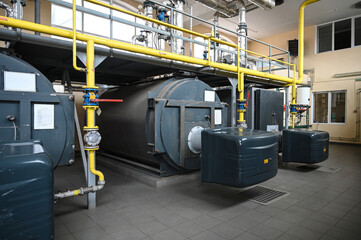 Gas boiler room, industrial scale