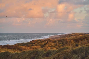 Tuinposter Wide dunes at danish west coast in the evening. High quality photo © Florian Kunde