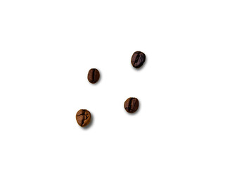 coffee beans on trasparent background