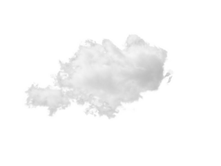 a single cloud on a transparent background