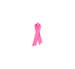 pink ribbon isolated on transparent background