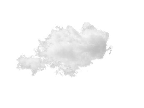 a single cloud on a transparent background