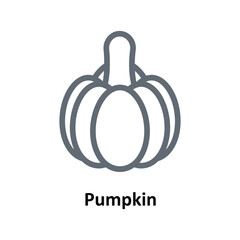 Pumpkin Vector  outline Icons. Simple stock illustration stock