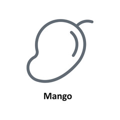 Mango Vector  outline Icons. Simple stock illustration stock