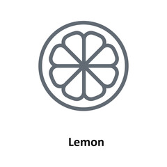 Lemon  Vector  outline Icons. Simple stock illustration stock