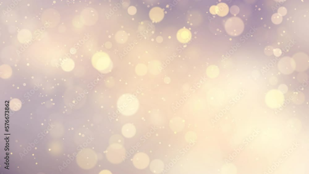 Poster abstract sparkles or glitter lights with purple background. defocused circles bokeh or particles.