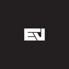 Letter EV logo, Letter EV line logo design