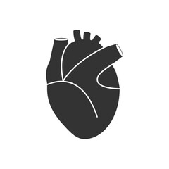 Human heart icon.Vector illustration isolated on white background.Eps 10.