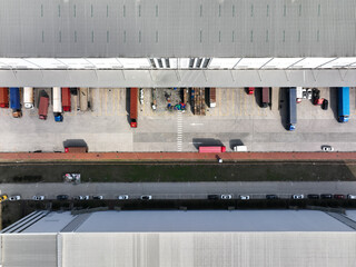 Truck loading in logistics warehouse