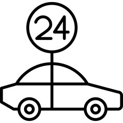 24 Hours Support Icon