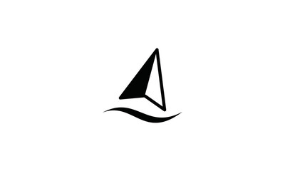 sail, compass, sea, wave, black, icon, symbol, logo, direction, sailing, black, sign, business, accounting, growth, financial