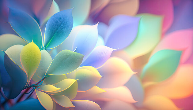 A soft pastel colored floral background - Generative AI