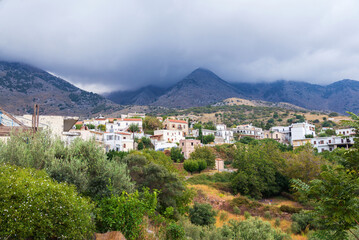 Fototapeta na wymiar village in the mountains of the island of Crete, Greece