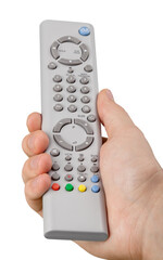 Hand Using a Remote Control