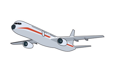 airplane isolated on white background vector illustration