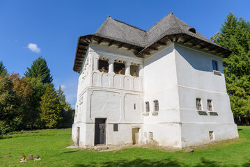 Medieval fortified mansion Cula Greceanu in Maldaresti, Valcea, Romania, C16. Built by wealthy...