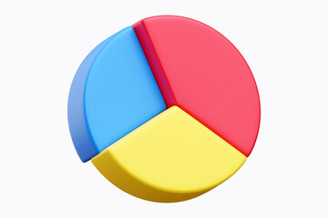 Fototapeta premium 3d Pie charts and diagram icons. Charts and graphs. Pie, Line, Candlestick Chart. Planning and visualization of statistics.