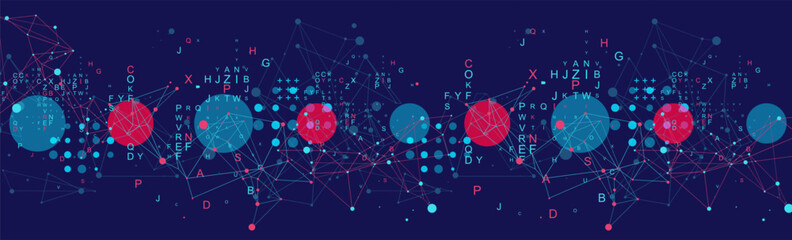 Abstract polygonal vector background with connecting dots and lines.
