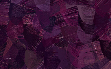 Dark Purple vector background with curved lines.