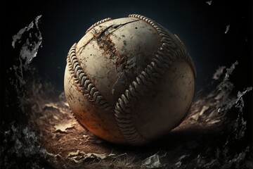 old worn baseball brings back fond memories of the love of sports