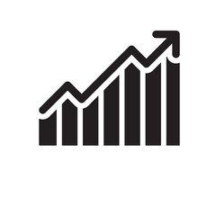 bar chart, business graph icon vector