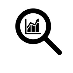 business analysis icon, search vector illustration
