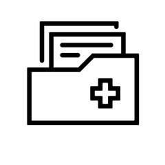 document vector, medical history icon