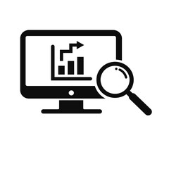 monitoring, data analysis icon vector