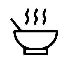 hot soup vector icon