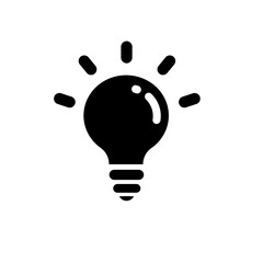 lightbulb icon, idea vector