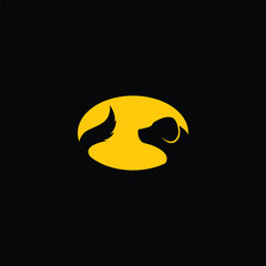 Animal, bird, dog, pets lover logo vector