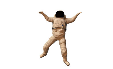 Astronaut Fly Pose on transparent background