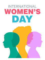 International Women's Day. Template for the flyers banner. Vector image.