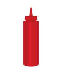 Ketchup Condiment Squeeze Bottle, Tomato ketchup Plastic Dispenser Container Illustration