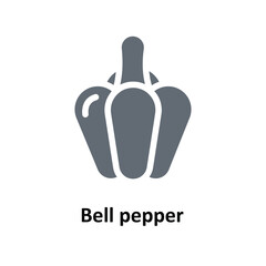 Bell pepper  Vector   Solid Icons. Simple stock illustration stock