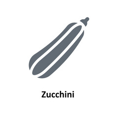 Zucchini  Vector   Solid Icons. Simple stock illustration stock